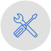Tools icon blue